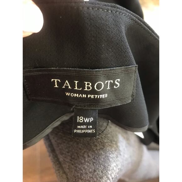 Talbots Heritage Side Zip Straight Wide Leg Dress Pants Size 18 Petite Black NWT - Picture 11 of 11